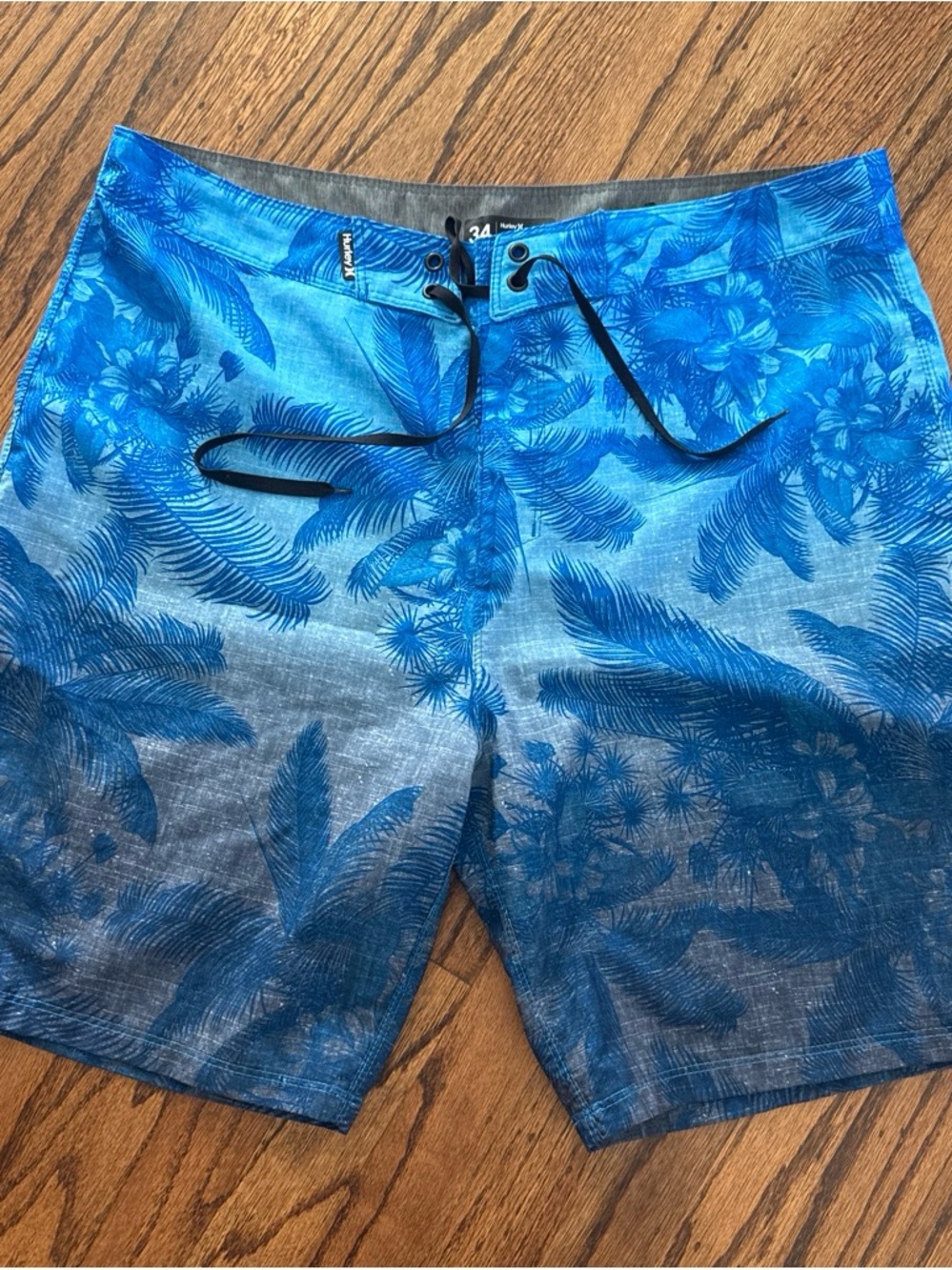 Hurley Blue Tropical Print Swim Board Shorts